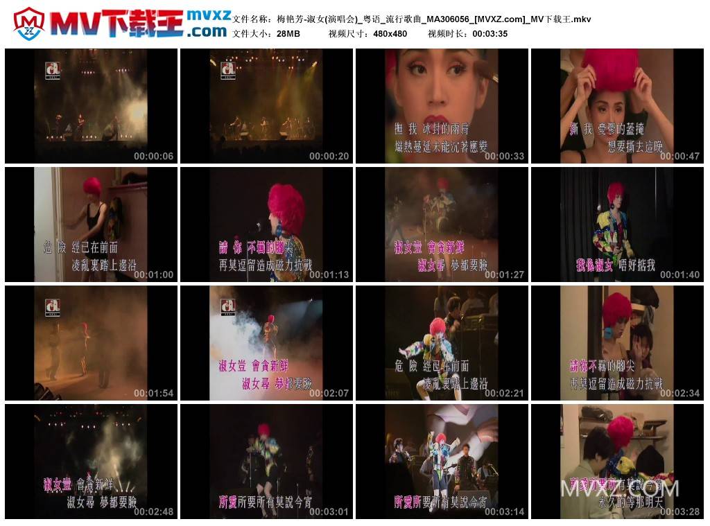 梅艳芳-淑女(演唱会)_粤语_流行歌曲_MA306056